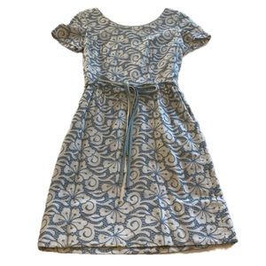 Vintage 60’s pencil dress, Hawaiian floral eyelet lace